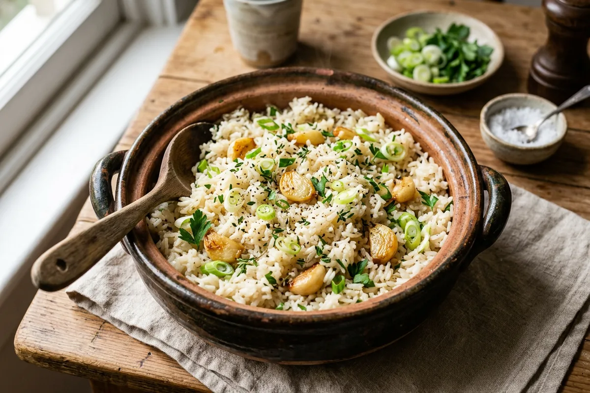 One-Pot Garlic Rice