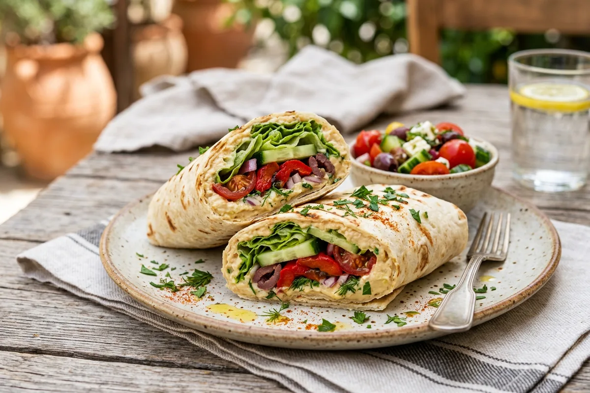 Mediterranean Hummus Wrap