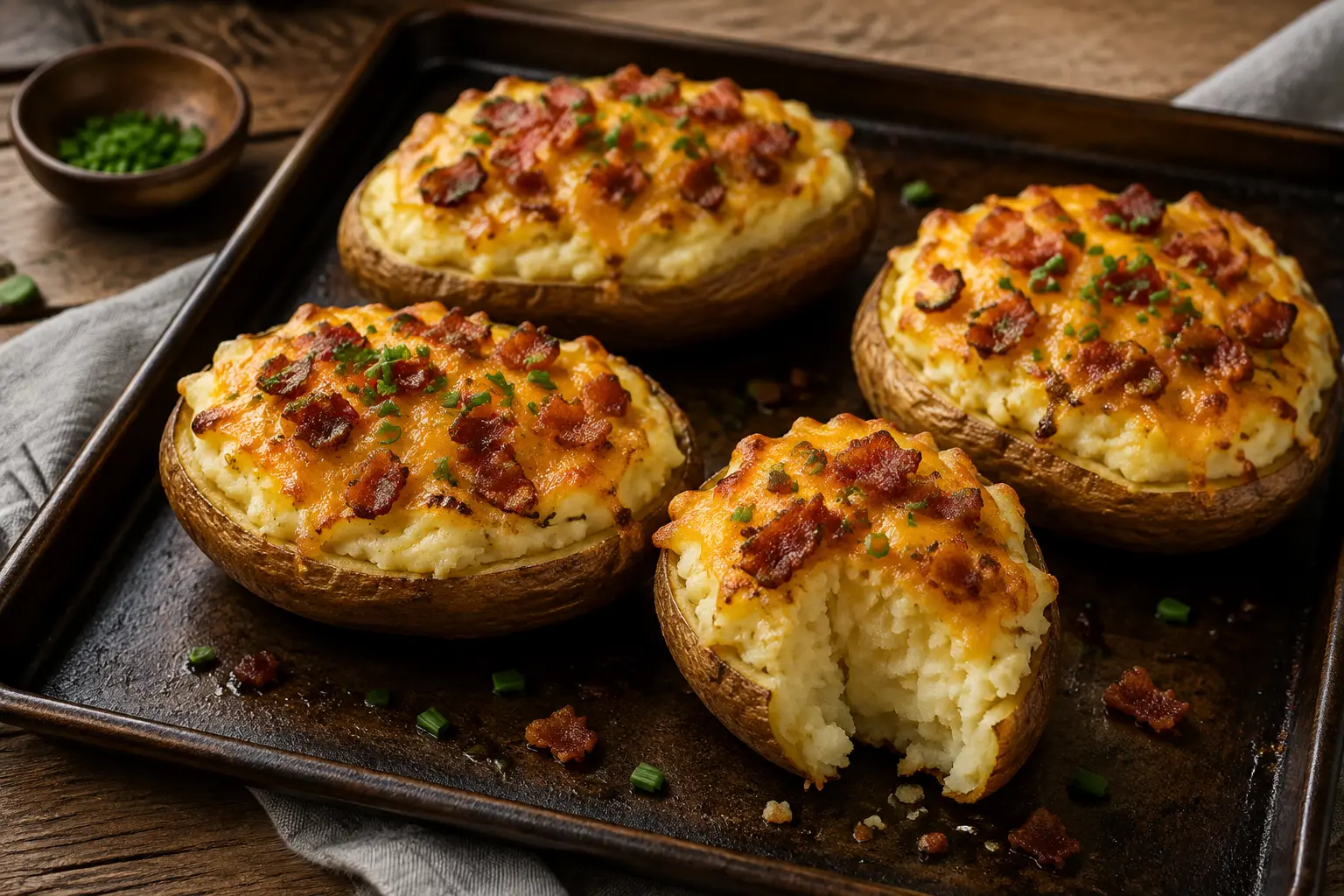 Loaded Twice-Baked Potatoes