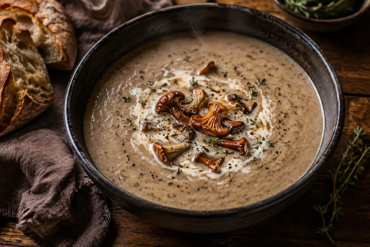 Creamy Wild Mushroom Soup